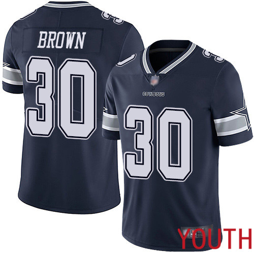 Youth Dallas Cowboys Limited Navy Blue Anthony Brown Home #30 Vapor Untouchable NFL Jersey->youth nfl jersey->Youth Jersey